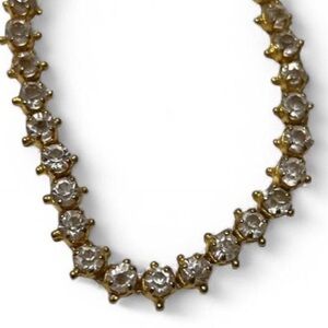 Elegant Gold and Rhinestones Women's Bracelet